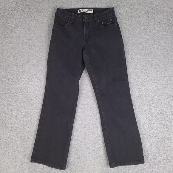 Harley-Davidson Denim - Harley Davidson Jeans Womens‎ 4P Black Denim Bootcut 27x27 Cotton Blend